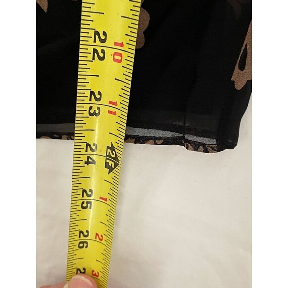 Anthropologie Whimsigoth Black & Brown detail Lace Print Dress w zipper back Lon - Picture 3 of 9